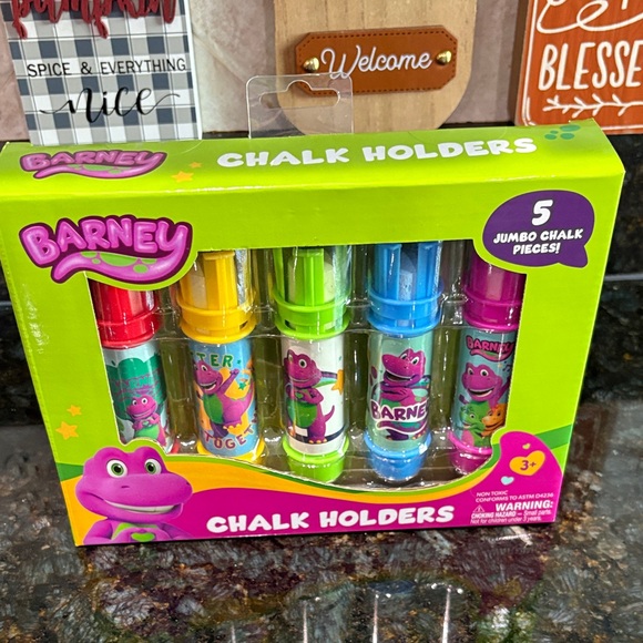 Other - Barney Chalk Holders Set